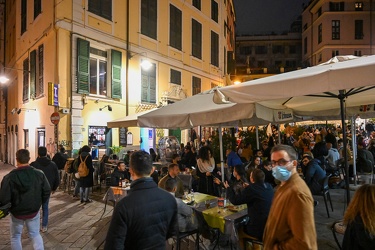 Genova, centro - primo weekend con coprifuoco alle 23