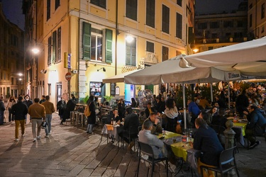 Genova, centro - primo weekend con coprifuoco alle 23