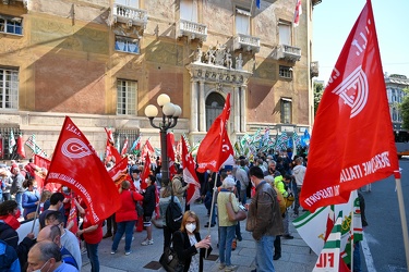 Genova, largo Lanfranco - manifestazione presidio sindacati dava