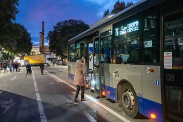 Genova, giardini stazione brignole - installazione ruota panoram