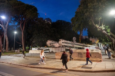 Genova, giardini stazione brignole - installazione ruota panoram