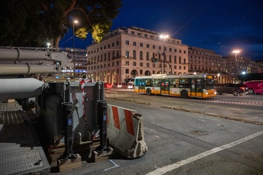 Genova, giardini stazione brignole - installazione ruota panoram