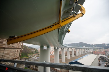 Genova, press tour dentro la struttura del ponte San Giorgio