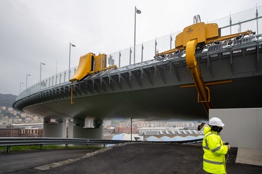 Genova, press tour dentro la struttura del ponte San Giorgio