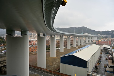 Genova, press tour dentro la struttura del ponte San Giorgio