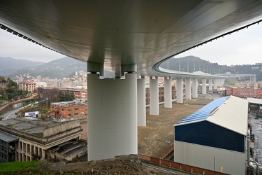 Genova, press tour dentro la struttura del ponte San Giorgio