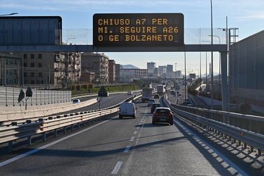 Genova, lunedi mattina traffico causa chiusure autostrada