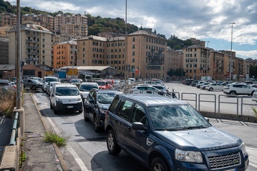 Genova, casello autostrada Ge Est - traffico in ingresso causa f