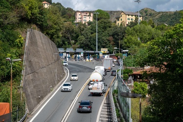 Genova, casello autostrada Ge Est - traffico in ingresso causa f