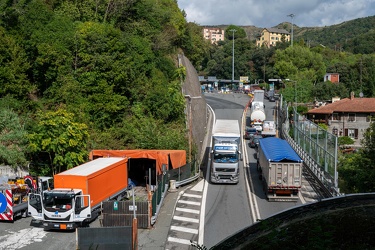 Genova, casello autostrada Ge Est - traffico in ingresso causa f