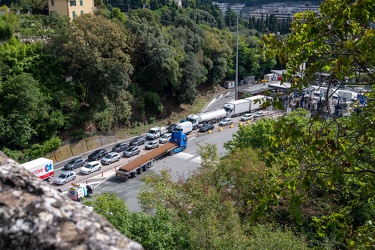 Genova, casello autostrada Ge Est - traffico in ingresso causa f