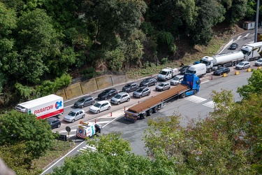 Genova, casello autostrada Ge Est - traffico in ingresso causa f