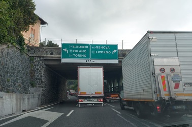 Genova, coda autostrada A10 direzione Ge altezza Pra