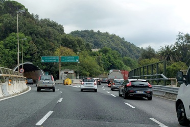 Genova, coda autostrada A10 direzione Ge altezza Pra