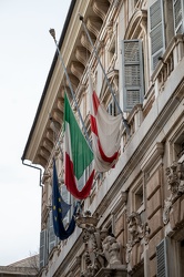 Genova - bandiere a mezz'asta nel secondo anniversario dall'iniz