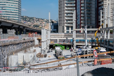 Genova, san Benigno - avanzamento lavori cantiere Esselunga