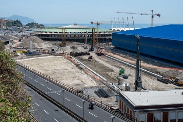 Genova, avanzamento lavori cantiere waterfront levante ex fiera