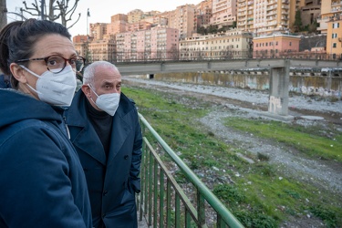 Genova, tratto terminale del Bisagno - sopralluogo cinghiali per