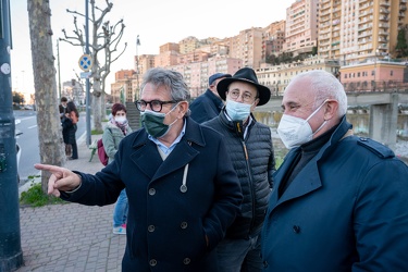 Genova, tratto terminale del Bisagno - sopralluogo cinghiali per
