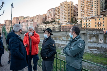 Genova, tratto terminale del Bisagno - sopralluogo cinghiali per