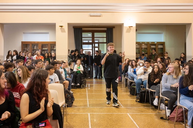 Genova, liceo classico D'Oria - concerto e incontro con Andrea D