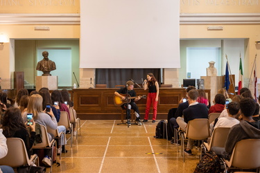 Genova, liceo classico D'Oria - concerto e incontro con Andrea D