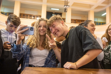 Genova, liceo classico D'Oria - concerto e incontro con Andrea D