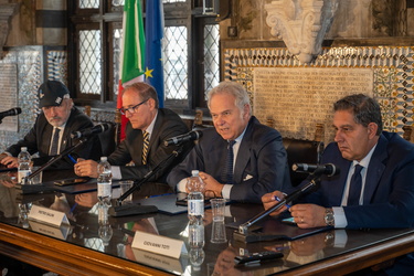 Genova, palazzo San Giorgio - conferenza stampa nuova diga