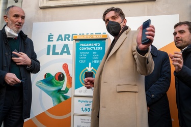 Genova, piazza Fontane Marose - presentazione sistema pagamento 