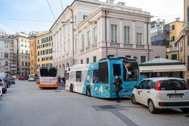 Genova, piazza Fontane Marose - presentazione sistema pagamento 