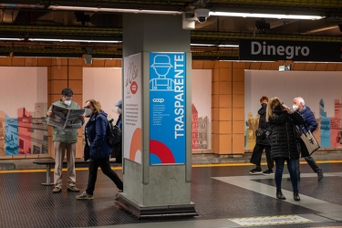 Genova, fermata metropolitana Dinegro - presentato sponsor COOP