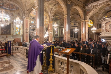 Genova, chiesa Santa caterina - funerali - Ucciso da una freccia