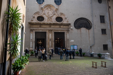 Genova, chiesa Santa caterina - funerali - Ucciso da una freccia