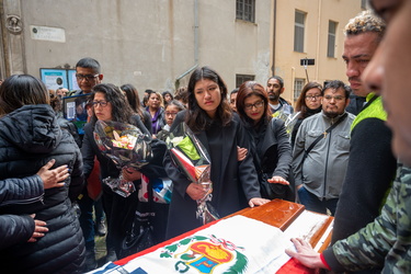 Genova, chiesa Santa caterina - funerali - Ucciso da una freccia