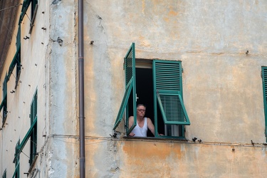 Genova, quartiere Lagaccio - manifestazione contro progetto funi