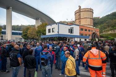 Genova, manifestazione lavoratori Ansaldo Energia