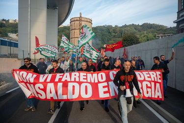 Genova, manifestazione lavoratori Ansaldo Energia