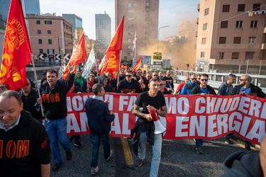 Genova, manifestazione lavoratori Ansaldo Energia