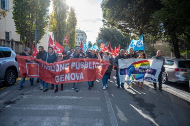 Genova, carignano - sciopero e corteo lavoratori ospedale Gallie