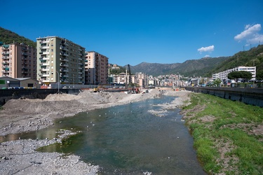 Genova, zona via Emilia - situazione cantiere scolmatore Bisagno