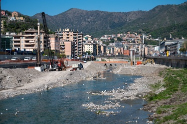 Genova, zona via Emilia - situazione cantiere scolmatore Bisagno