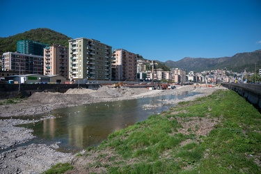 Genova, zona via Emilia - situazione cantiere scolmatore Bisagno
