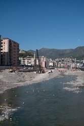 Genova, zona via Emilia - situazione cantiere scolmatore Bisagno