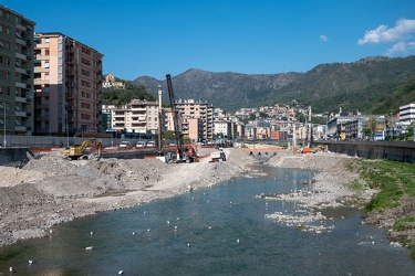 Genova, zona via Emilia - situazione cantiere scolmatore Bisagno