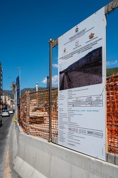 Genova, zona via Emilia - situazione cantiere scolmatore Bisagno