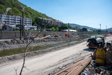 Genova, zona via Emilia - situazione cantiere scolmatore Bisagno