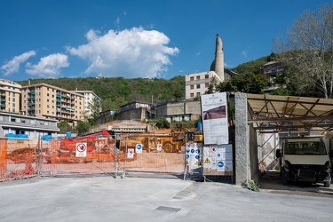 Genova, zona via Emilia - situazione cantiere scolmatore Bisagno