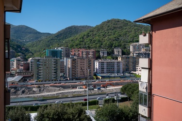 Genova, zona via Emilia - situazione cantiere scolmatore Bisagno
