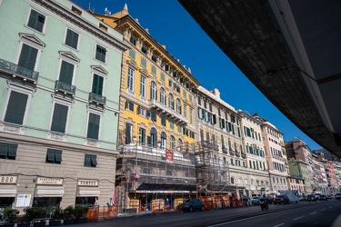 Genova, via Gramsci - palazzo su via del Campo 12, futuro hotel 