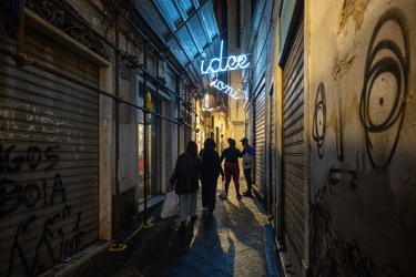 Genova, vicoli centro storico notte